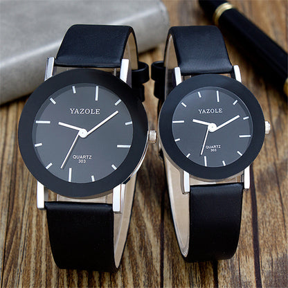 175shopee Reloj de cuarzo para parejas, sencillo, blanco