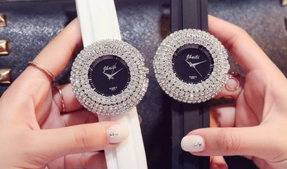 Nuevo reloj de silicona para mujer, estilo coreano, de alta gama, con diamantes y cielo estrellado