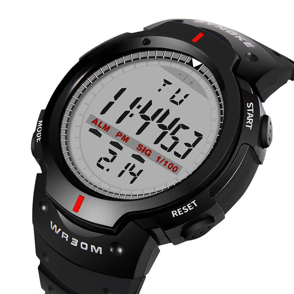 Reloj deportivo de pantalla grande para hombre, resistente al agua, multifuncional, para exteriores y montañismo