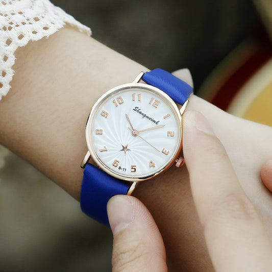 Reloj de cuarzo con personalidad sencilla y moderno para mujer