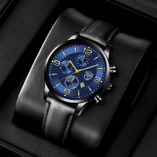 Reloj de cuarzo luminoso con calendario sencillo de moda para hombre