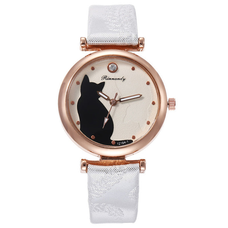 Reloj de cuarzo con diamantes de moda informal para mujer