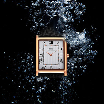 Light Luxury Square Quartz Leather Watch