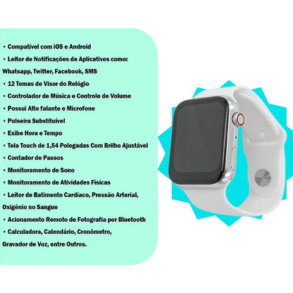 Reloj inteligente T500 con Android e iOS y Bluetooth táctil