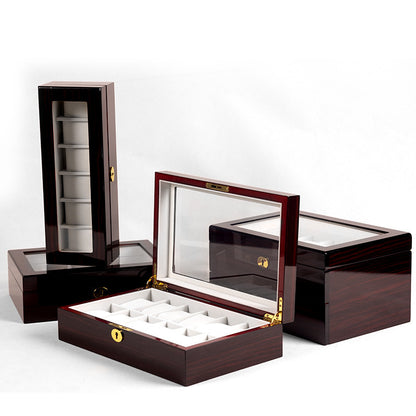 Paint Wooden Hand Display Watch Box Glass Louvre