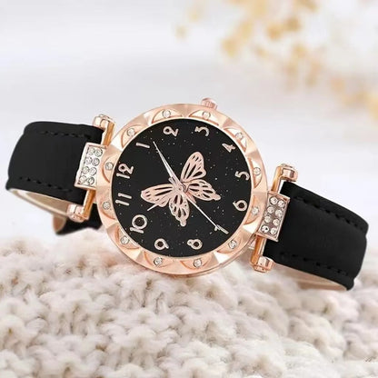 Conjunto de reloj de cuarzo sencillo para mujer