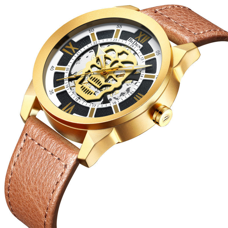 Reloj de cuarzo hueco para hombre Biden Reloj para hombre Reloj para hombre Casual