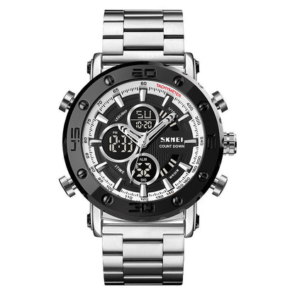 Men's Fashion Multifunctional Sports Steel Band Electronic Watch