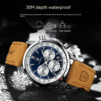 Reloj luminoso impermeable multifuncional para hombre