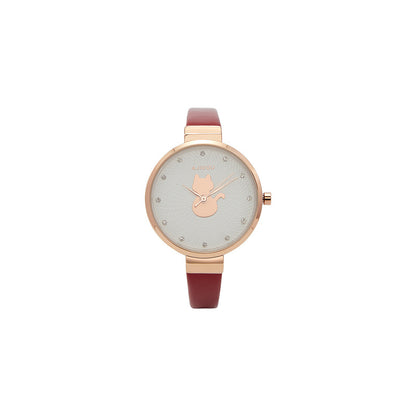 Reloj bonito con esfera de gato Simple, reloj de estudiante de dibujos animados para chica, reloj femenino de moda