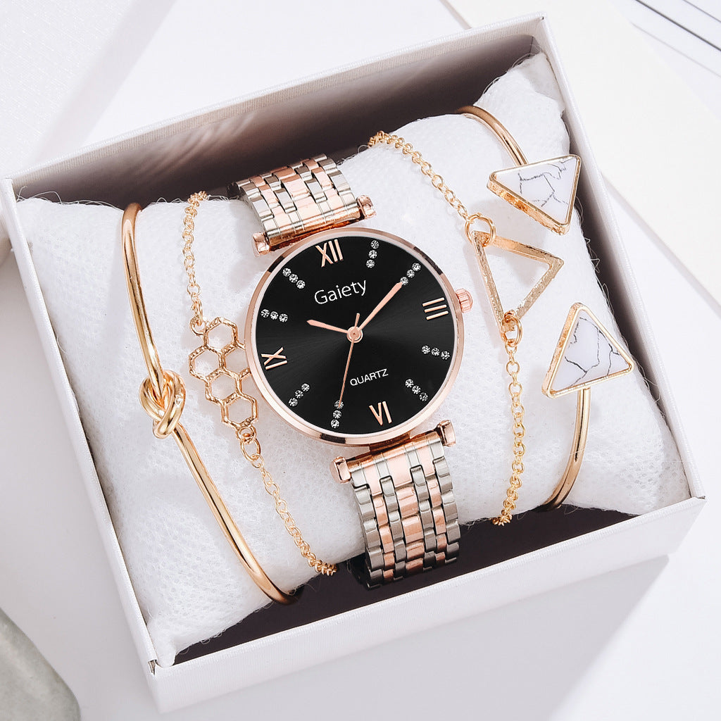 Nuevo reloj de cuarzo con personalidad y tendencia de moda para damas con diamantes