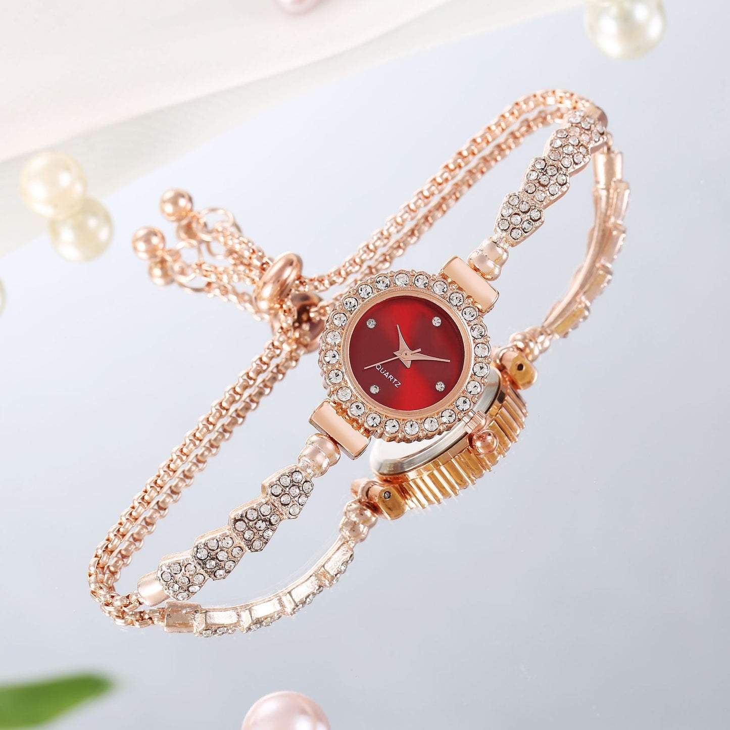 Reloj de pulsera ajustable Reloj de cuarzo para mujer