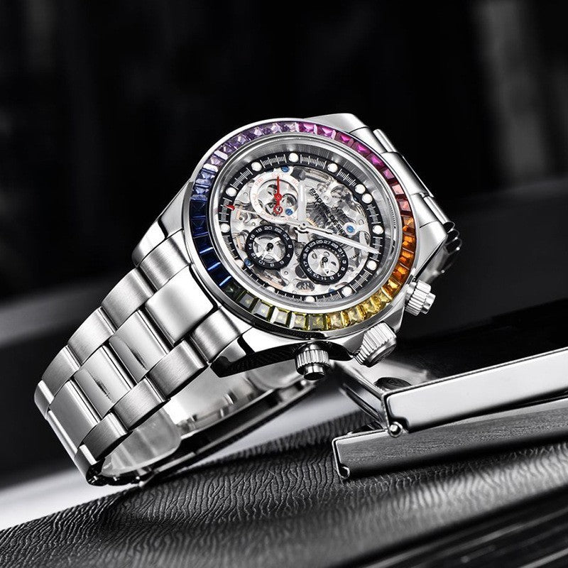 Dial Design Transparent Men's Mechanical Watch