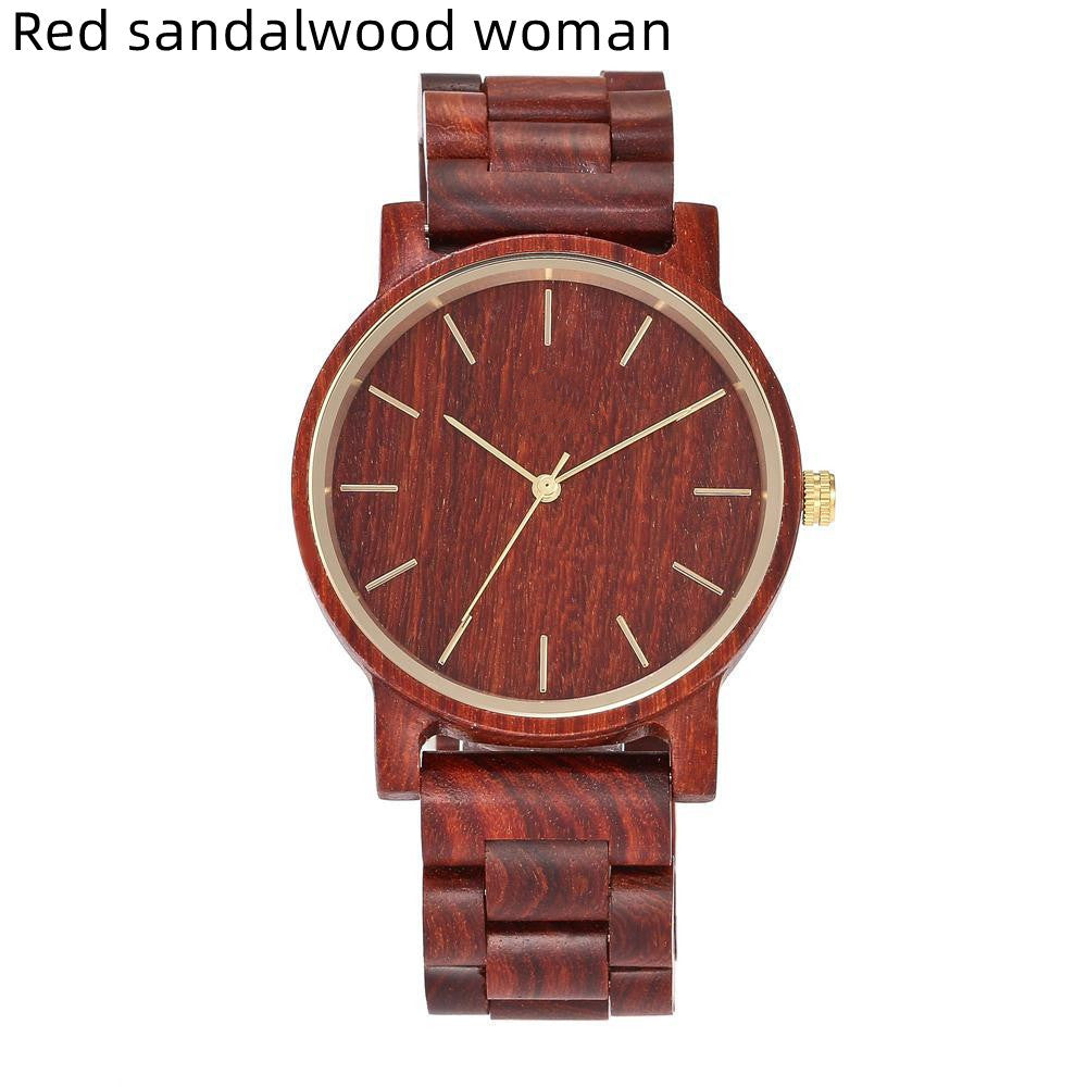 Reloj de madera vintage informal de moda