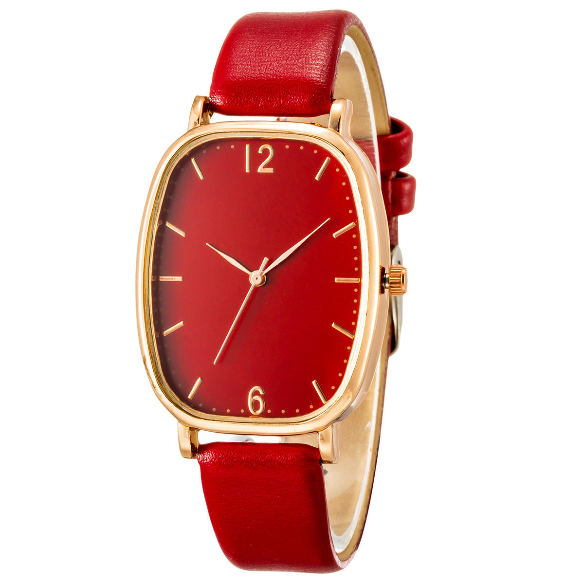 Ins Style Simple And Exquisite Womens Tonneau Belt Quartz Watch