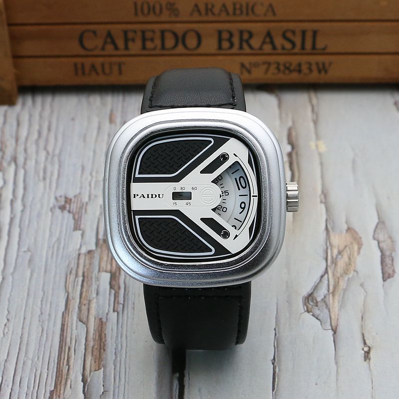 Reloj de moda para hombre con correa de cuero que combina con todo Reloj de cuarzo