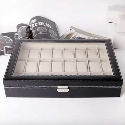 Leather 24-digit Watch Jewelry Storage External Display Box