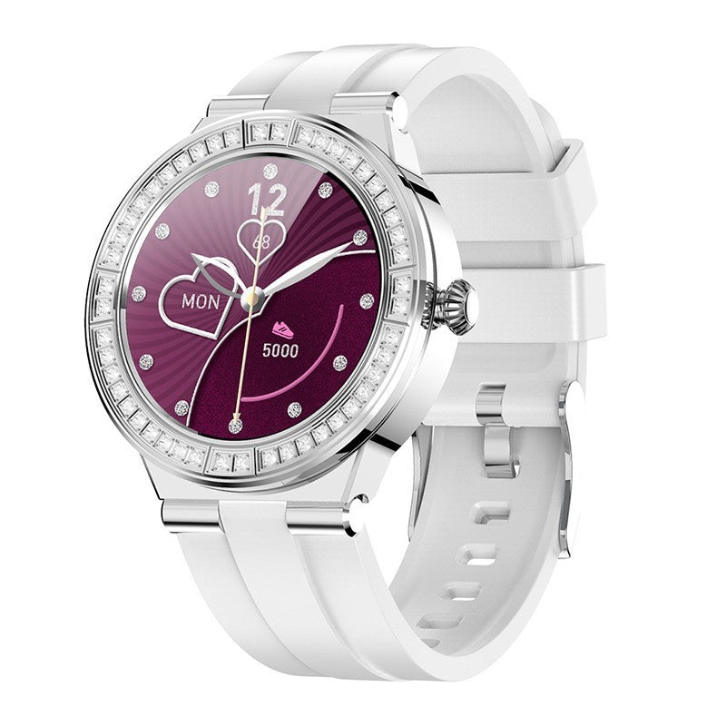 Reloj inteligente con modo multideporte y podómetro conectado por Bluetooth para mujer