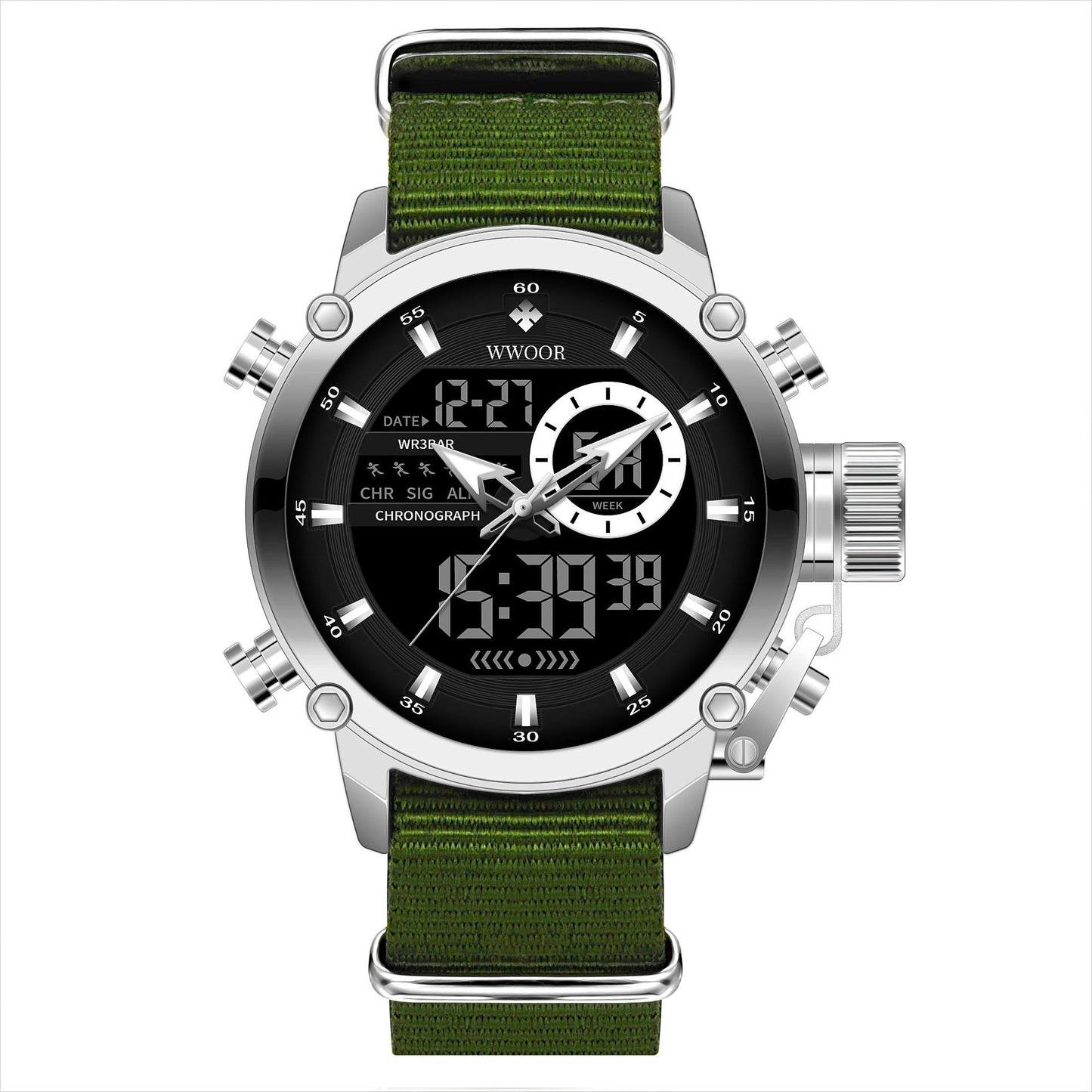 Nylon Strap Men's Waterproof Quartz Watch