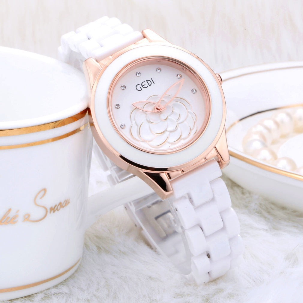 Trendy Fashion Waterproof Ladies Ceramic Watch