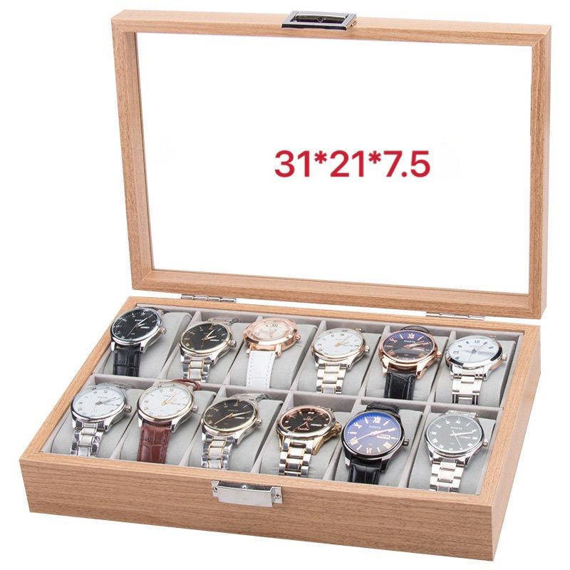 Watch Jewelry Storage Glass Skylight Watch Box Display Storage Box