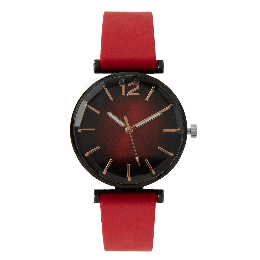 Women's Fashion Gradient Silicone Casual Watch