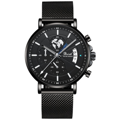 Steel Band Quartz Luminous Waterproof Mechanical Trend Watch