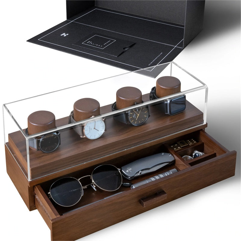 Oak Watch Display Case Storage Box