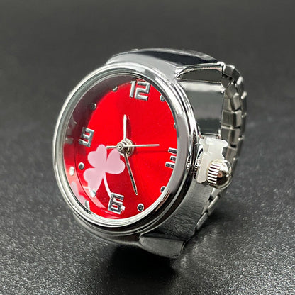 Reloj de aleación con anillo de concha para hombre y mujer, sencillo y a la moda, combinable con todo