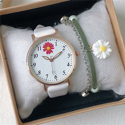 All-match Fashion Trendy Girls' Cute Quartz Watch Set