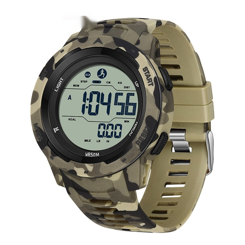 Sanda Calories Waterproof Multifunctional Shockproof Smart Men's And Women's Watch