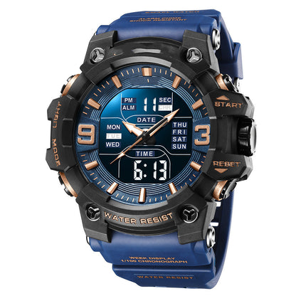 Reloj electrónico multifuncional deportivo impermeable para hombre