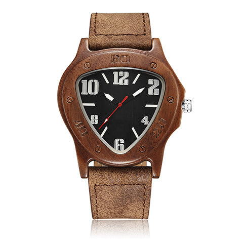 Men's Triangle Wooden Watch European And American Foreign Trade Atmosphere