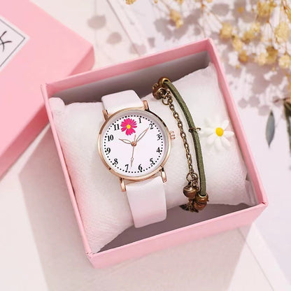 Reloj de niña Little Daisy, estilo Mori, estilo universitario, estilo artístico retro de Hong Kong, reloj para mujer estudiante