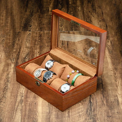 European Style Wooden Watch Bracelet Storage Box