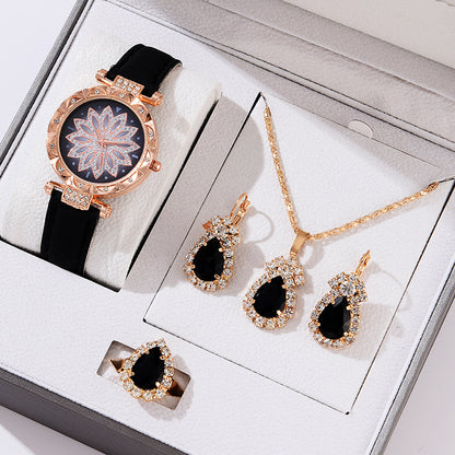 Conjunto de pulsera y reloj de cuarzo para mujer