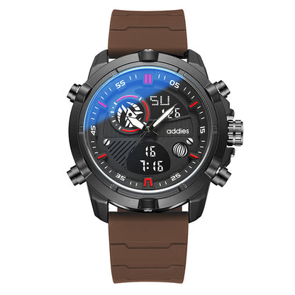 Reloj deportivo de metal luminoso para hombre, moderno y resistente al agua