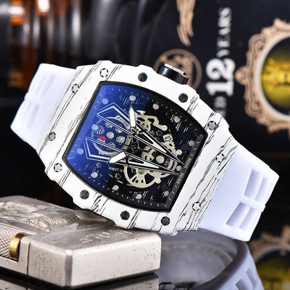 Watch Barrel-shaped Hollowed Fashion Business Quartz Watch Single Calendar Watch