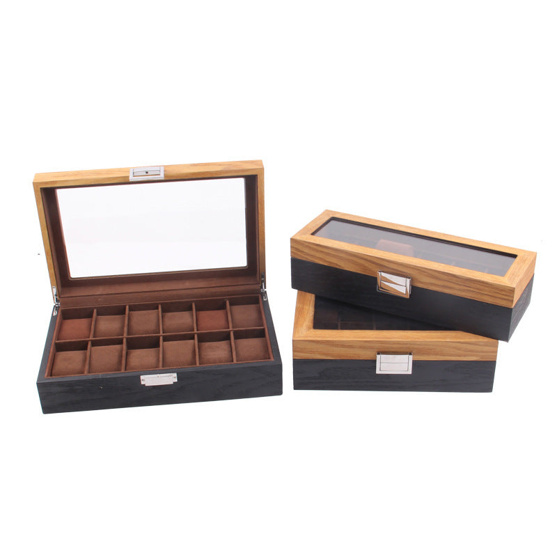 Double Color Wooden Watch Display Box