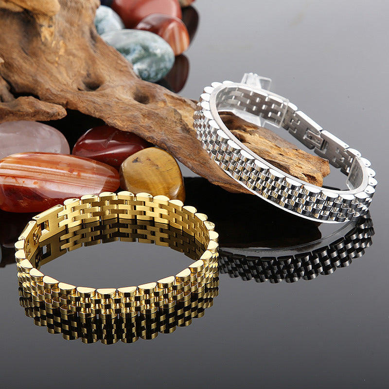 Popular Stainless Steel Ornament Personality More Sizes Watch Chain Fashion Bracelet