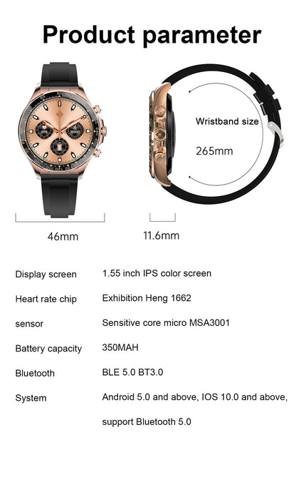 Reloj inteligente con pantalla redonda EX108 Llamadas Bluetooth