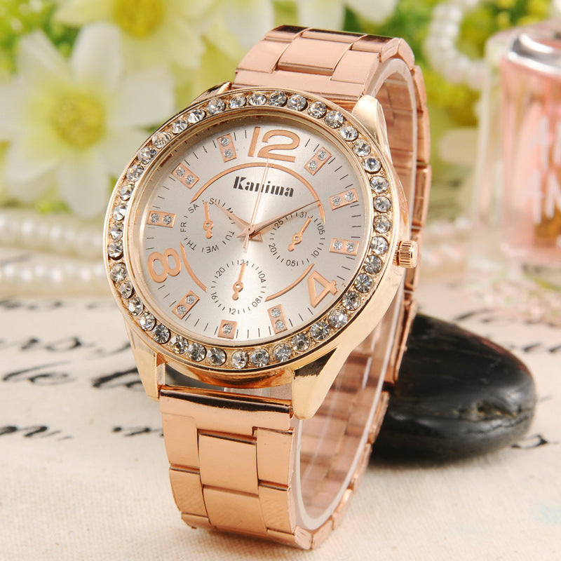 Relogio Feminino Nueva marca Kanima Crystal Reloj de cuarzo informal