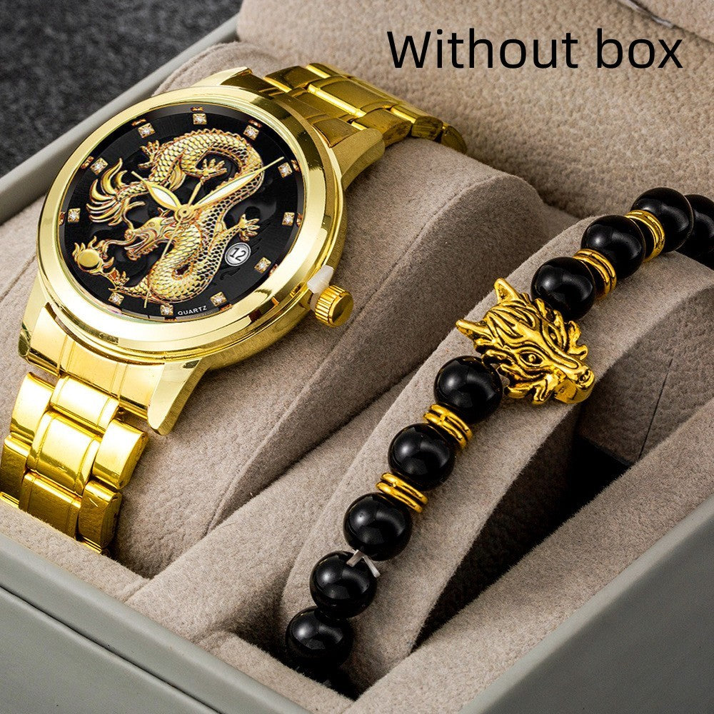 Conjunto de pulsera y reloj ultrafino para hombre