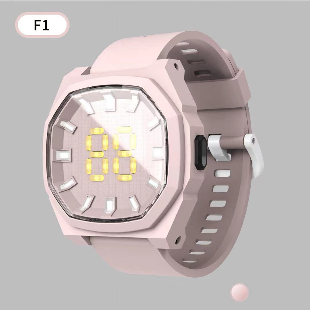 Reloj deportivo digital LED electrónico F1 Square 3D para niños