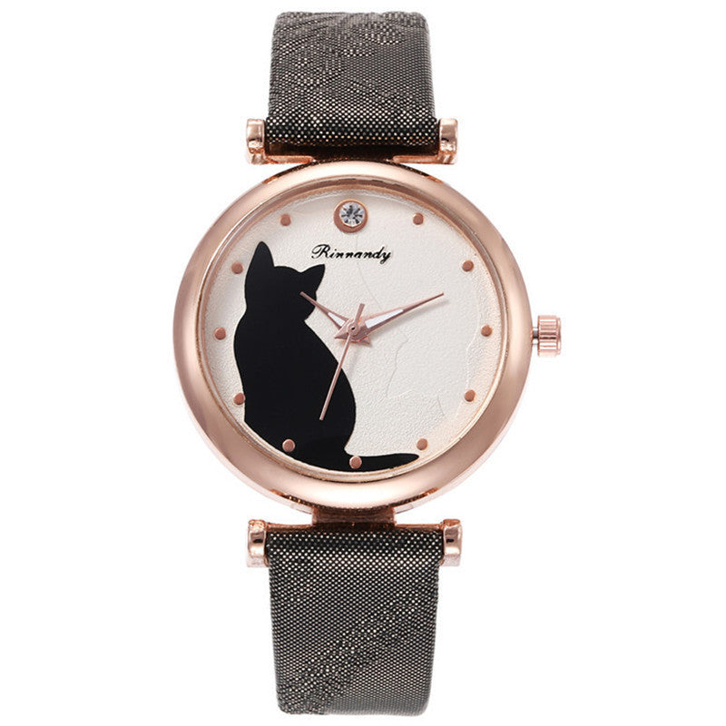 Reloj de cuarzo con diamantes de moda informal para mujer