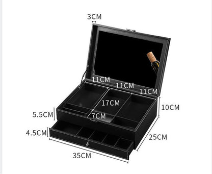 多機能デスクトップ収納時計ジュエリーボックス