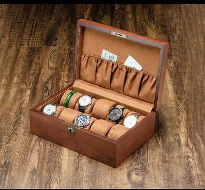 European Style Wooden Watch Bracelet Storage Box