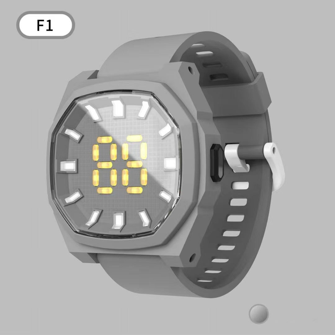 Reloj deportivo digital LED electrónico F1 Square 3D para niños