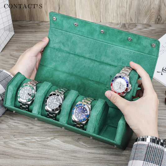 High-end Fall-proof Watch Storage Box With Four Ornaments