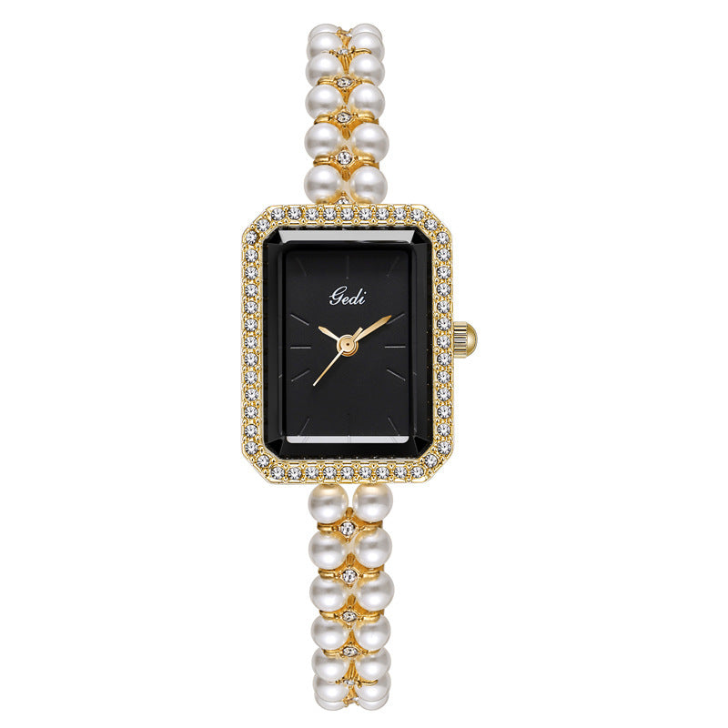 Reloj de cuarzo creativo Shell Pearls para mujer